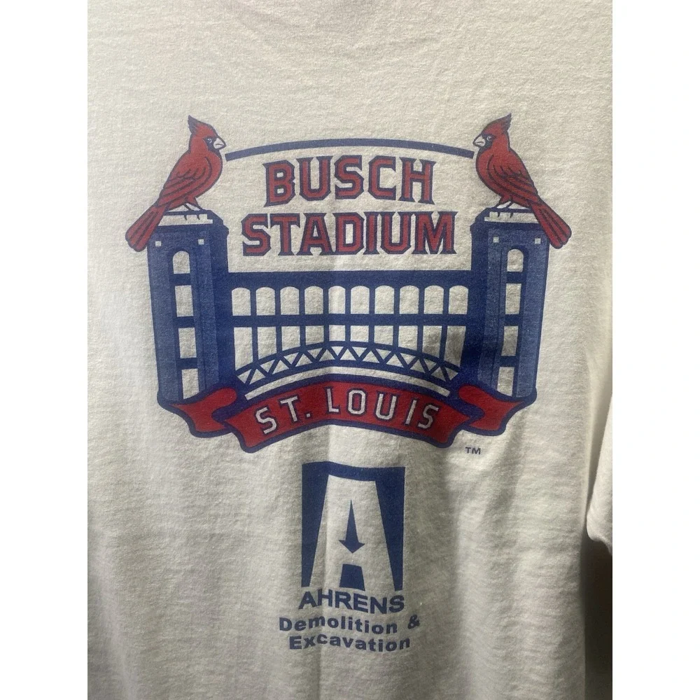 2006‎ Busch Stadium St Louis Ahrens Excavation & Demolition Ringer T Shirt XL